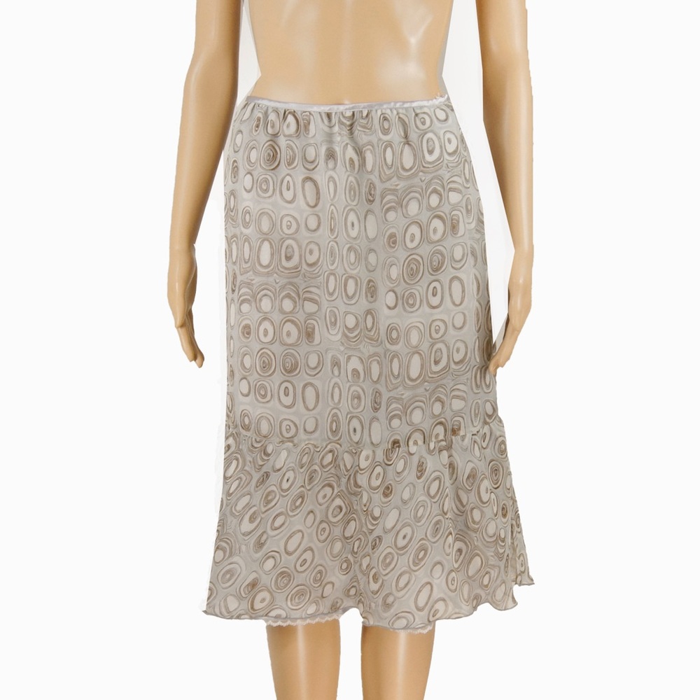NWT Vintage Y2K 2000s Harajuku Brand Japan Polka Dot Sheer Layered Midi Skirt